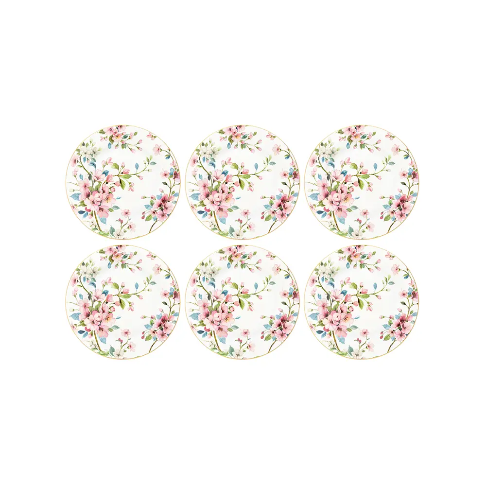 Фото 4 Набор тарелок Elan Gallery "Яблоневый цвет на белом" New Bone China 26x26x2 см 6 предметов Фото 4 Набор тарелок Elan Gallery "Яблоневый цвет на белом" New Bone China 26x26x2 см 6 предметов