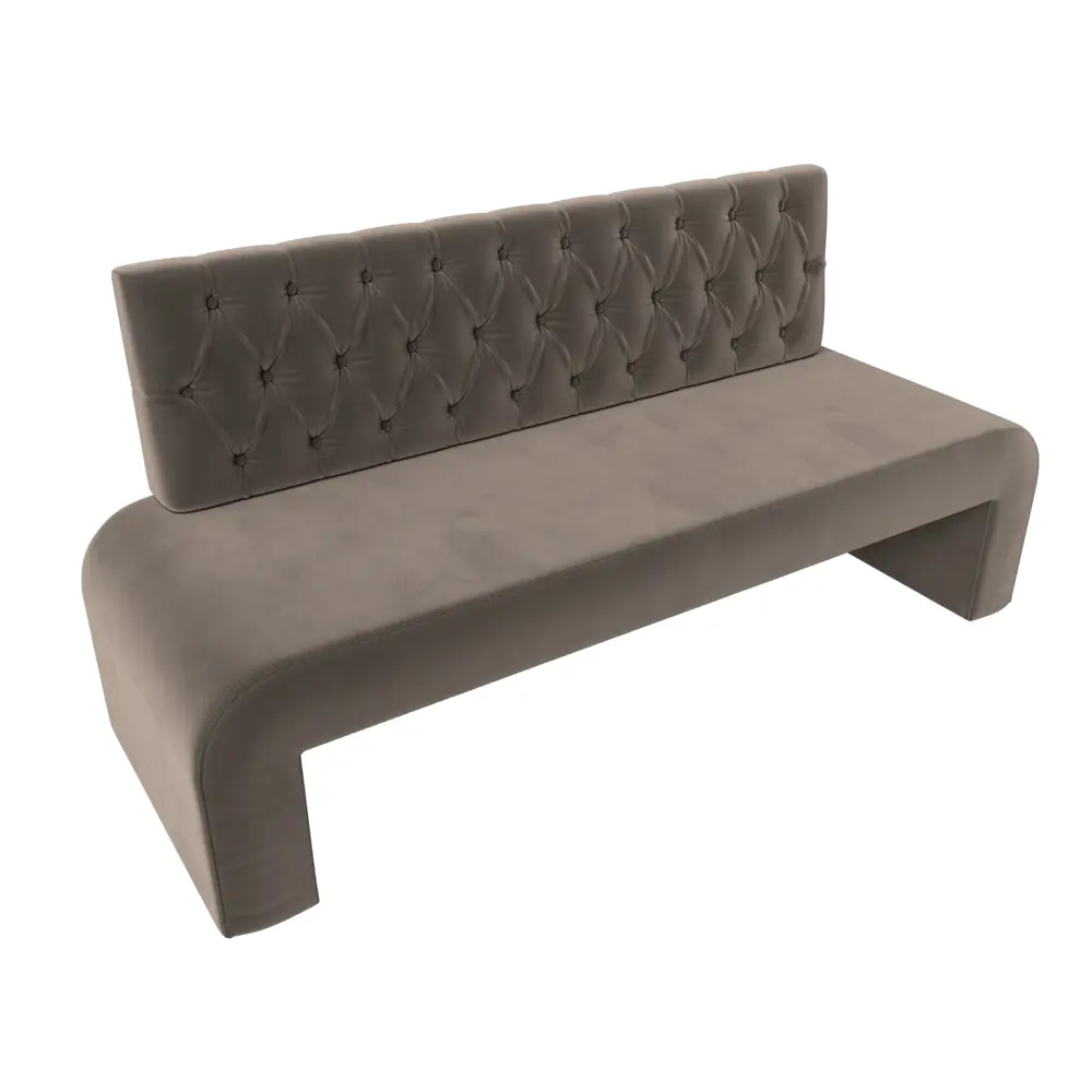 Фото 4 Диван кухонный прямой Кармен Люкс Лига диванов 114283 198x89x62 см велюр цвет коричневый