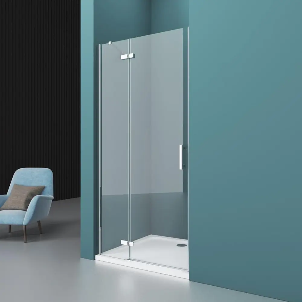 Фото 3 Душевая дверь Belbagno Kraft B-12-60/30-C-Cr-L 90см эффект стекла прозрачный распашной Фото 3 Душевая дверь Belbagno Kraft B-12-60/30-C-Cr-L 90см эффект стекла прозрачный распашной