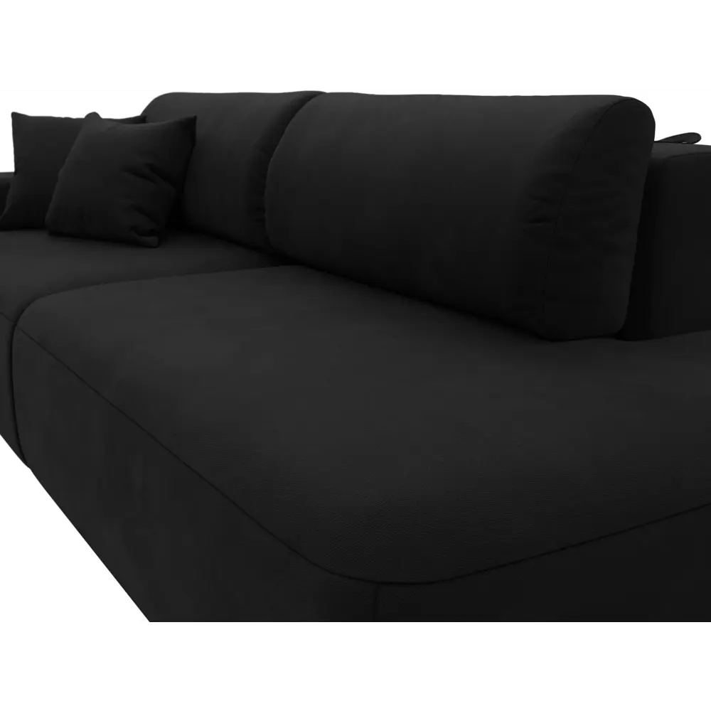 Фото 3 Диван прямой Лига-036 НПБ Модерн подлокотник слева Лига диванов 121331L 267x84x111 см микровельвет цвет черный Фото 3 Диван прямой Лига-036 НПБ Модерн подлокотник слева Лига диванов 121331L 267x84x111 см микровельвет цвет черный