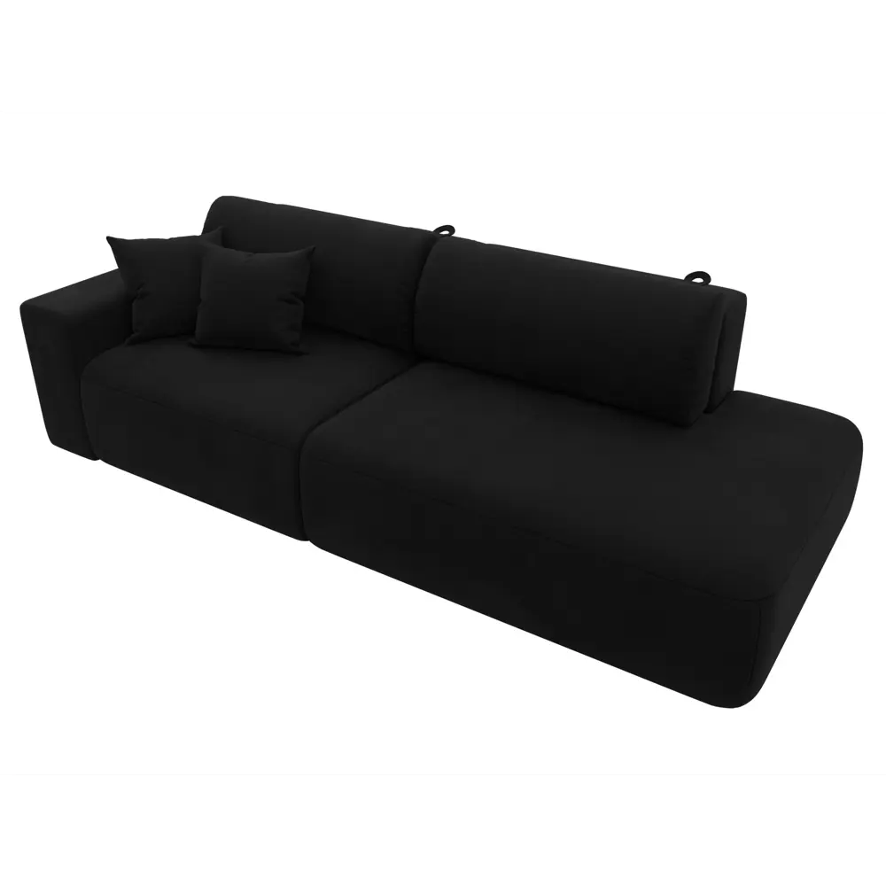 Фото 6 Диван прямой Лига-036 НПБ Модерн подлокотник слева Лига диванов 121331L 267x84x111 см микровельвет цвет черный Фото 6 Диван прямой Лига-036 НПБ Модерн подлокотник слева Лига диванов 121331L 267x84x111 см микровельвет цвет черный