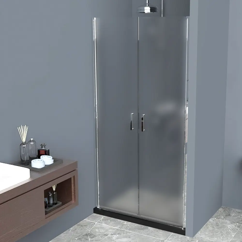 Фото 3 Душевая дверь Belbagno Uno 399314 80см эффект стекла рифленый распашной Фото 3 Душевая дверь Belbagno Uno 399314 80см эффект стекла рифленый распашной