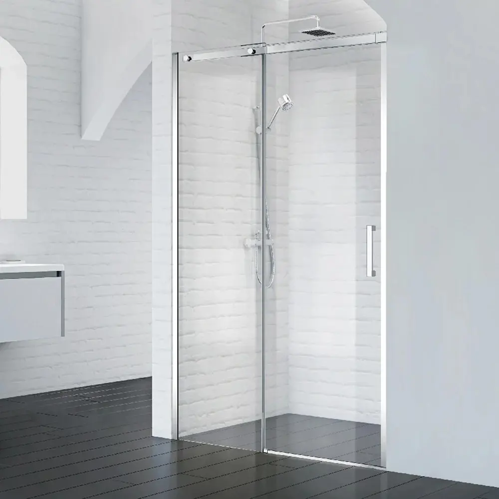 Фото 3 Душевая дверь Belbagno Acqua 110см эффект стекла прозрачный раздвижной Фото 3 Душевая дверь Belbagno Acqua 110см эффект стекла прозрачный раздвижной