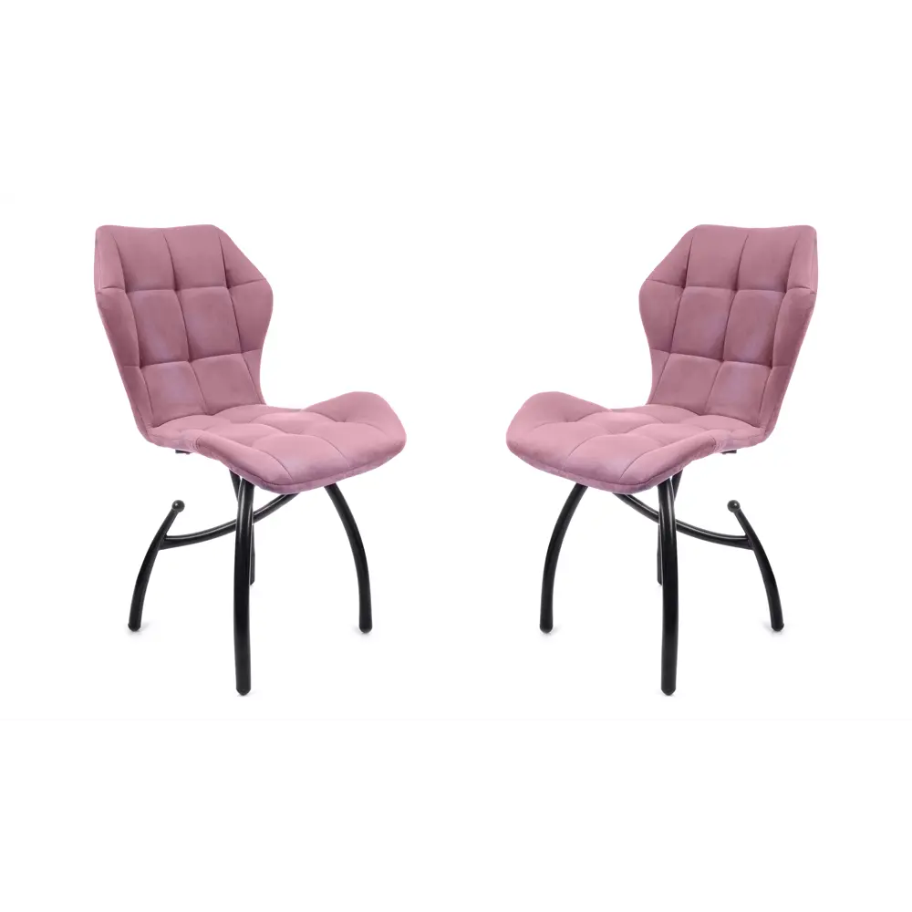 Фото 3 Стул M-group Бабочка 14080454 44x96x46 см велюр цвет черный 2 шт.