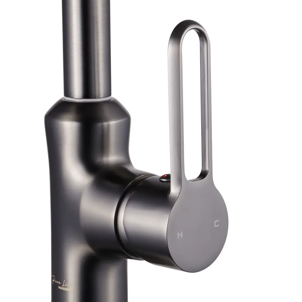 Фото 3 Смеситель для кухни Maxonor pure life PL40108-9 поворотный излив 25.4 см цвет пепельный Фото 3 Смеситель для кухни Maxonor pure life PL40108-9 поворотный излив 25.4 см цвет пепельный