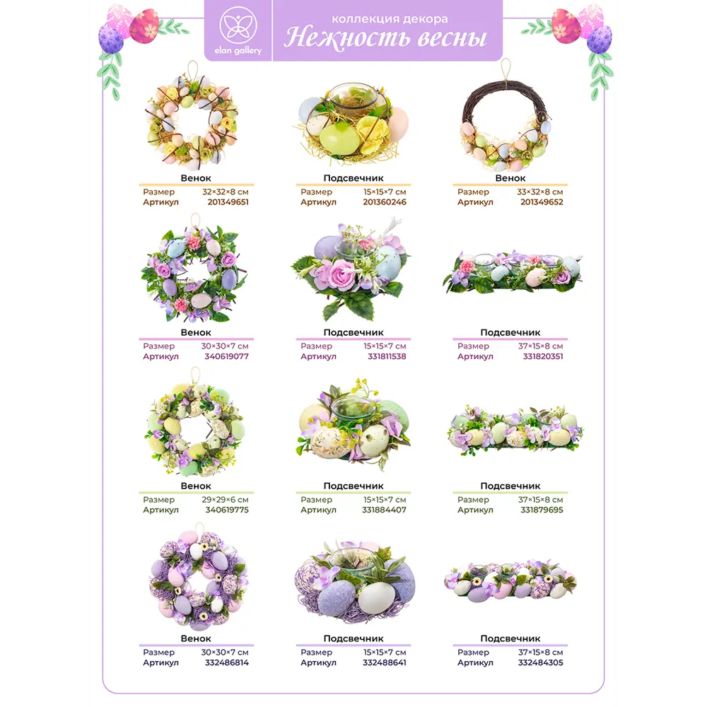 Фото 9 Пасхальное украшение венок "Весеннее цветение" 34x28x8 см Фото 9 Пасхальное украшение венок "Весеннее цветение" 34x28x8 см