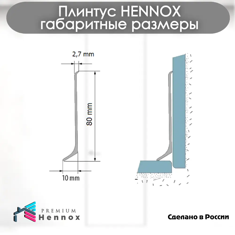 Фото 6 Заглушка левая на плинтус алюминий Hennox H80 белый матовый 1 шт Фото 6 Заглушка левая на плинтус алюминий Hennox H80 белый матовый 1 шт