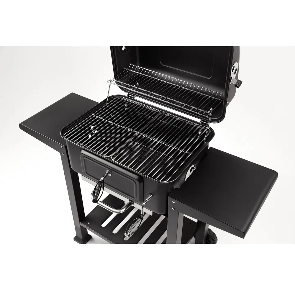 Фото 3 Гриль угольный GoGarden Grill-Master 60 PRO стационарный с термометром черный 112x104x60 см Фото 3 Гриль угольный GoGarden Grill-Master 60 PRO стационарный с термометром черный 112x104x60 см