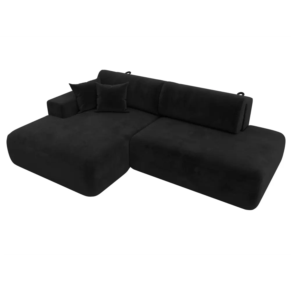 Фото 7 Диван угловой Лига-036 НПБ Модерн левый угол Лига диванов 121414L 267x84x162 см велюр цвет черный Фото 7 Диван угловой Лига-036 НПБ Модерн левый угол Лига диванов 121414L 267x84x162 см велюр цвет черный