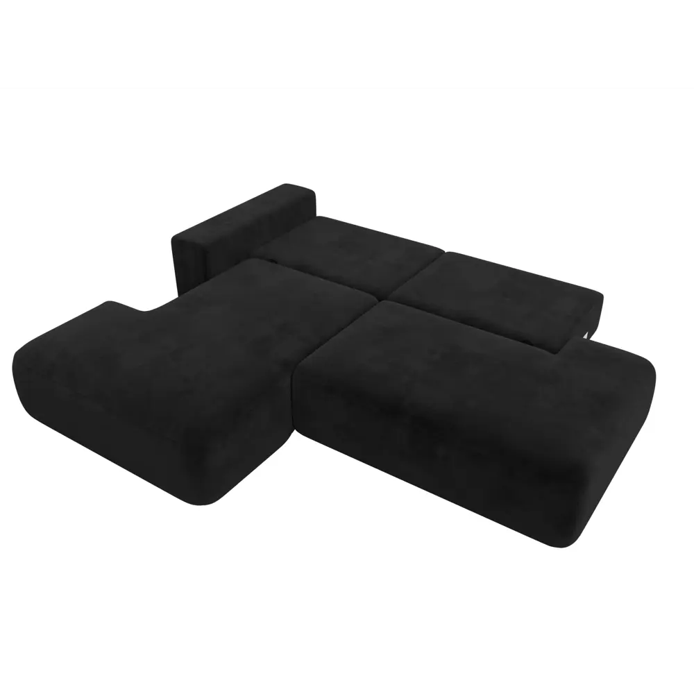 Фото 10 Диван угловой Лига-036 НПБ Модерн левый угол Лига диванов 121414L 267x84x162 см велюр цвет черный Фото 10 Диван угловой Лига-036 НПБ Модерн левый угол Лига диванов 121414L 267x84x162 см велюр цвет черный