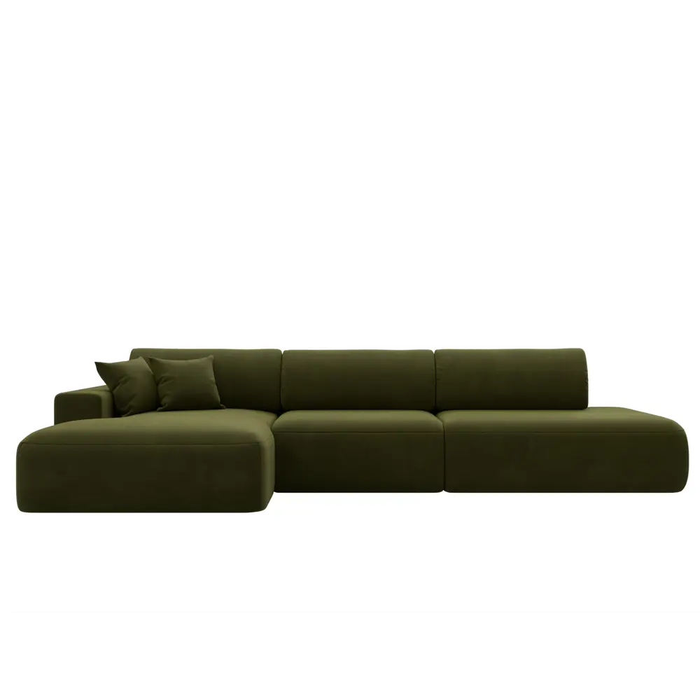 Фото 2 Диван угловой Лига-036 НПБ Модерн Лонг левый угол Лига диванов 121419L 365x84x162 см микровельвет цвет зеленый