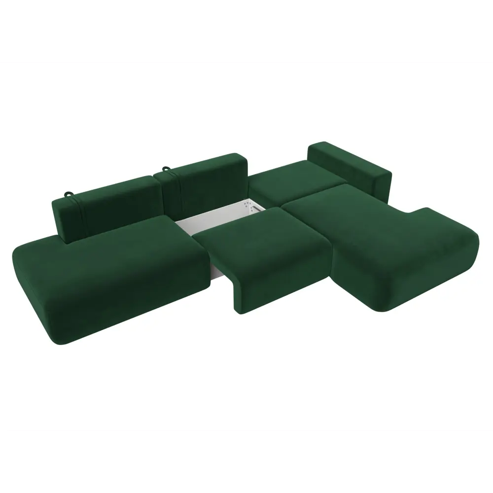 Фото 8 Диван угловой Лига-036 НПБ Модерн Лонг правый угол Лига диванов 121427 365x84x162 см велюр цвет зеленый