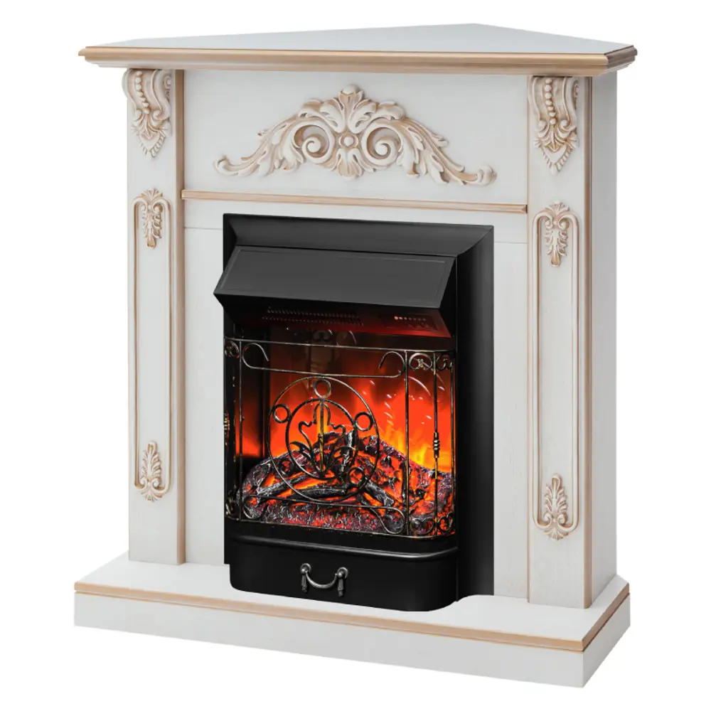 Фото 2 Каминокомплект Realflame Anita Corner с очагом Majestic Lux BL 1500Вт дуб шале белый Фото 2 Каминокомплект Realflame Anita Corner с очагом Majestic Lux BL 1500Вт дуб шале белый