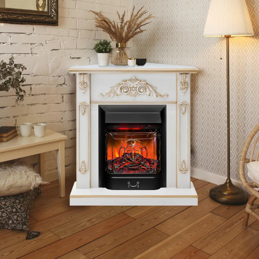 Фото 3 Каминокомплект Realflame Anita Corner с очагом Majestic Lux BL 1500Вт дуб шале белый Фото 3 Каминокомплект Realflame Anita Corner с очагом Majestic Lux BL 1500Вт дуб шале белый