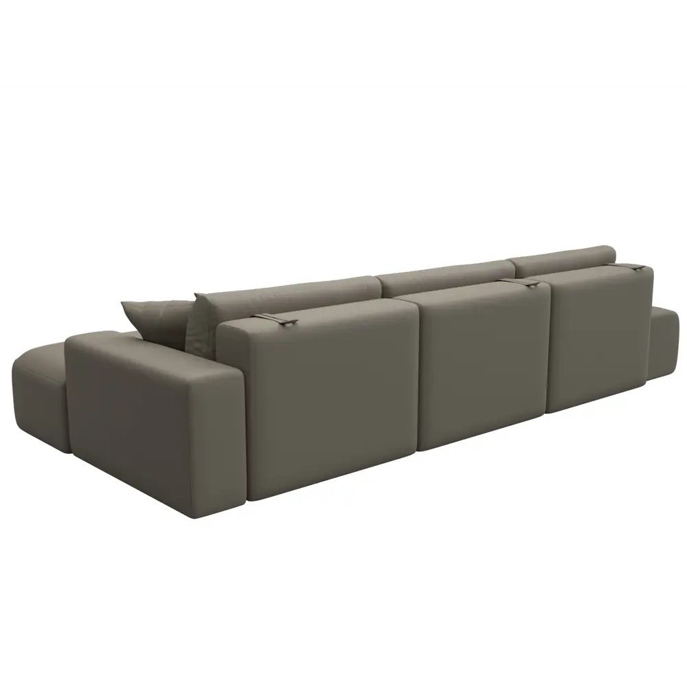 Фото 5 Диван угловой Лига-036 НПБ Модерн Лонг правый угол Лига диванов 127749 365x84x162 см экокожа цвет grifon 04 бежевый