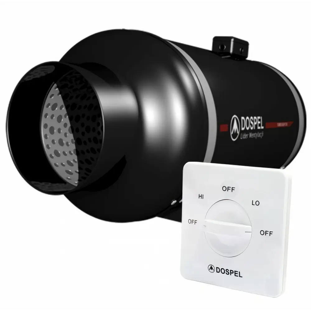 Фото Вентилятор канальный вытяжной Dospel Turbo Silent D160 мм 45 дБ 630 м³/ч цвет черный Фото Вентилятор канальный вытяжной Dospel Turbo Silent D160 мм 45 дБ 630 м³/ч цвет черный