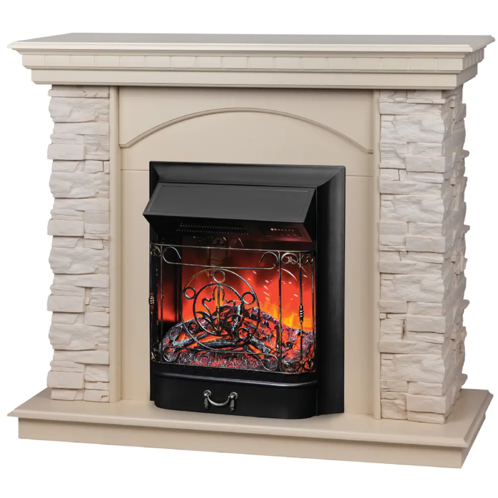 Фото 2 Каминокомплект Realflame Elford с очагом Majestic Lux BL 1500Вт дуб шале белый Фото 2 Каминокомплект Realflame Elford с очагом Majestic Lux BL 1500Вт дуб шале белый