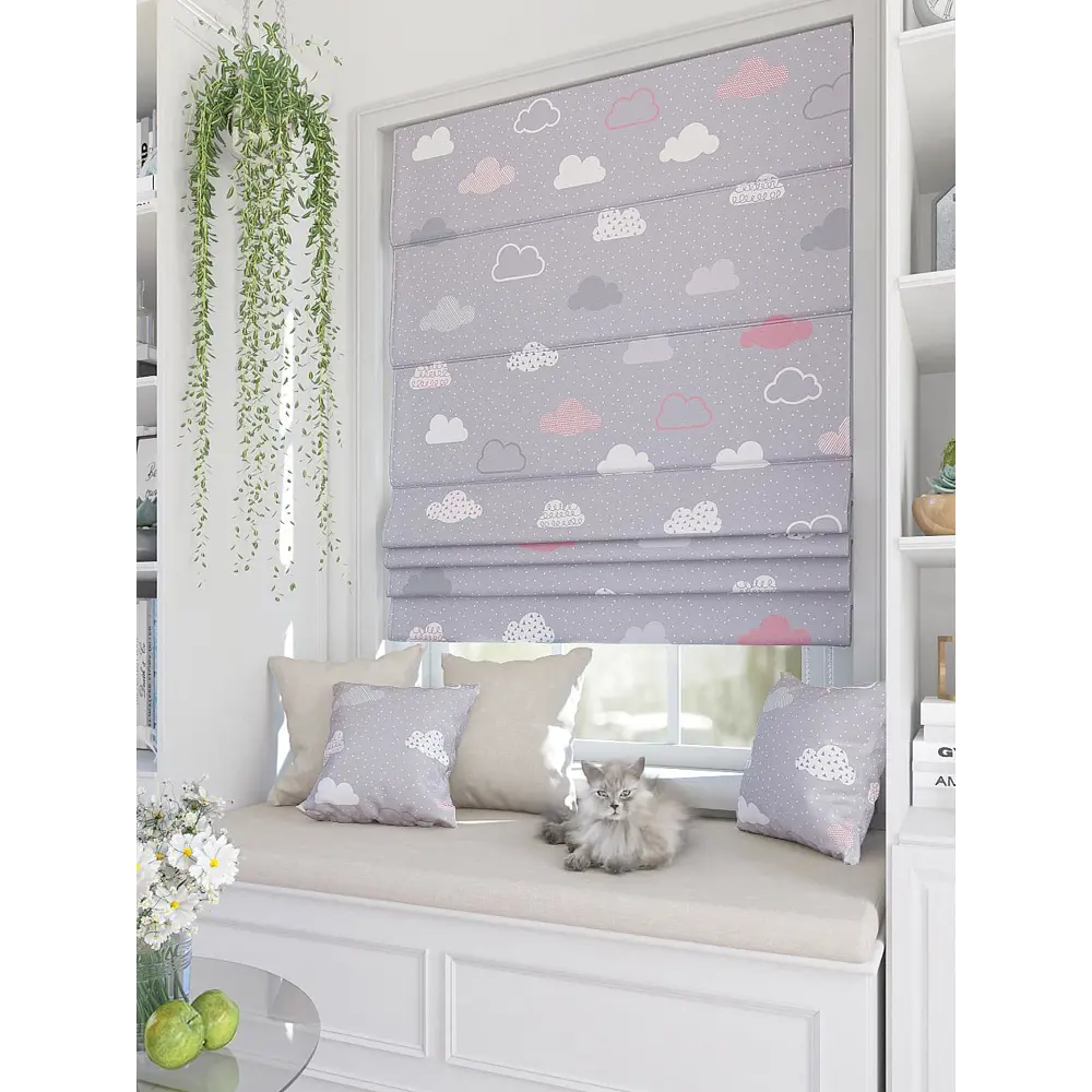 Фото 4 Комплект штор на шторной ленте AT Home Клуди 150x260 см цвет розовый Фото 4 Комплект штор на шторной ленте AT Home Клуди 150x260 см цвет розовый