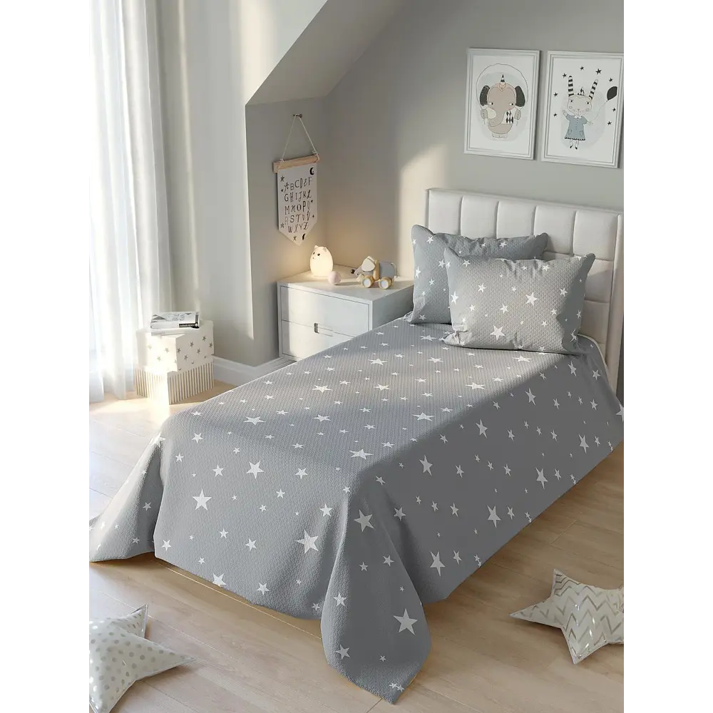 Фото 5 Комплект штор на шторной ленте AT Home Гропси 150x260 см цвет белый