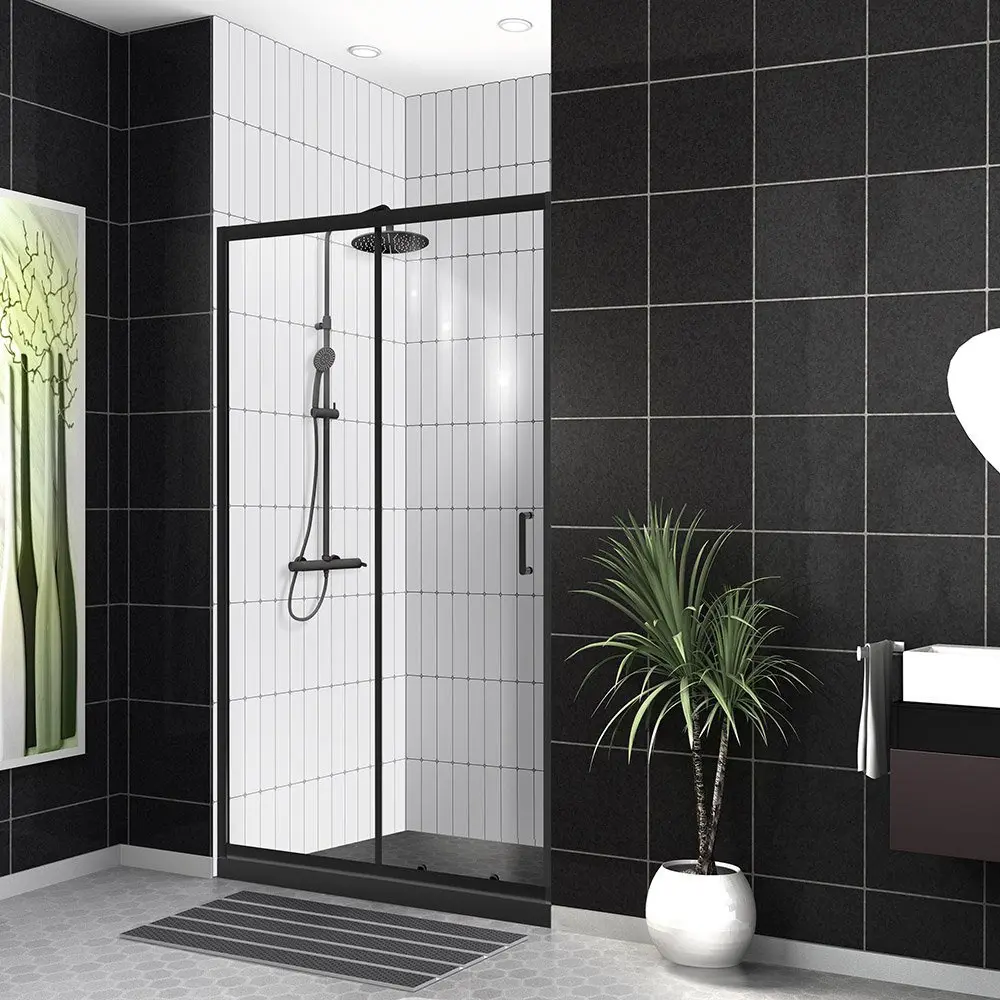 Фото 2 Душевая дверь Belbagno 459354 140см эффект стекла прозрачный раздвижной Фото 2 Душевая дверь Belbagno 459354 140см эффект стекла прозрачный раздвижной