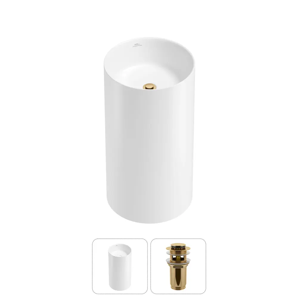 Фото Раковина Wellsee chalice perfection 20212882R 45см цвет набора золото