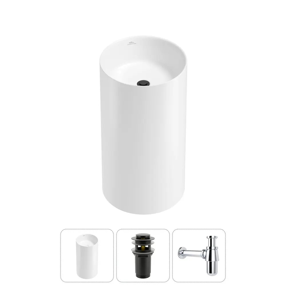 Фото Напольная раковина отдельностоящая Wellsee Chalice Perfection 20212885R размер 45x45x85 см, с донным клапаном и сифоном Фото Напольная раковина отдельностоящая Wellsee Chalice Perfection 20212885R размер 45x45x85 см, с донным клапаном и сифоном