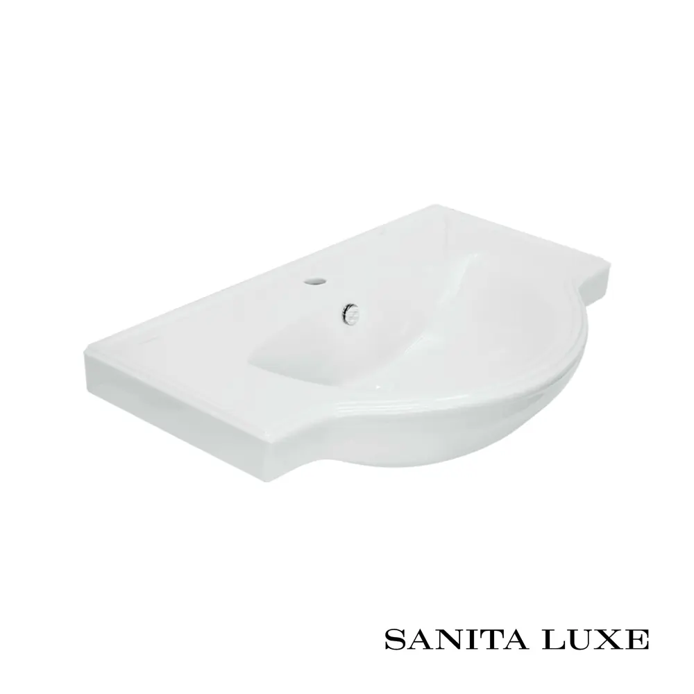 Фото 6 Раковина Sanita Luxe Classic 80 ВКС мебельная белая