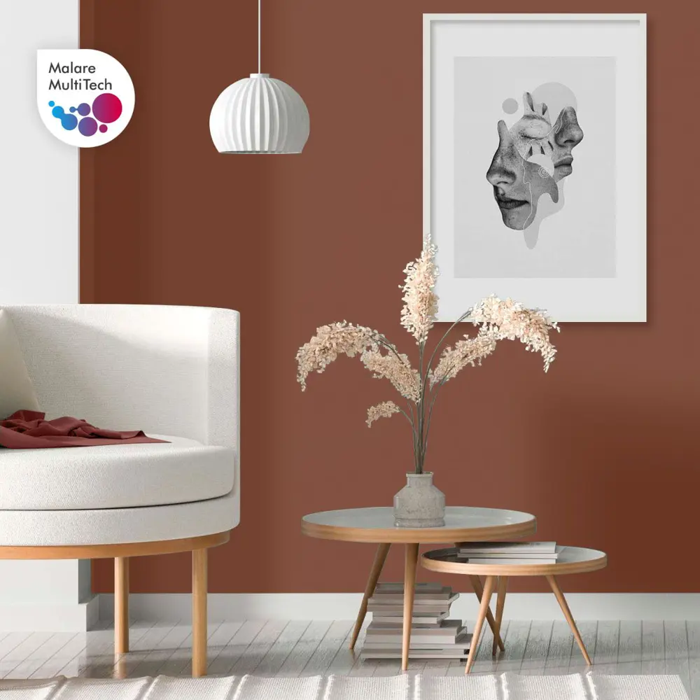 Фото 4 Краска интерьерная Malare Professional Euro №20 быстросохнущая матовая цвет терракотовый 1 л