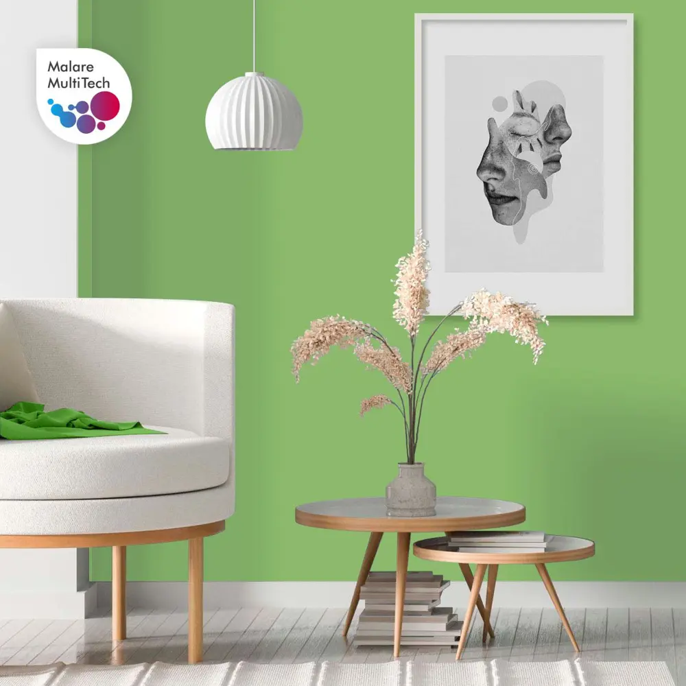 Фото Краска интерьерная Malare prof_368 Professional Euro №3 быстросохнущая матовая цвет лайм 2.7 л