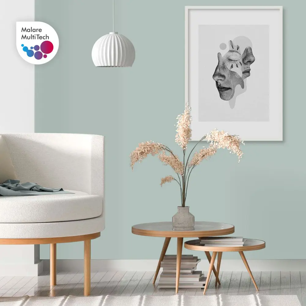 Фото 4 Краска интерьерная Malare 7евро_239 Professional Euro №7 быстросохнущая матовая цвет туманная лазурь 2.7 л Фото 4 Краска интерьерная Malare 7евро_239 Professional Euro №7 быстросохнущая матовая цвет туманная лазурь 2.7 л