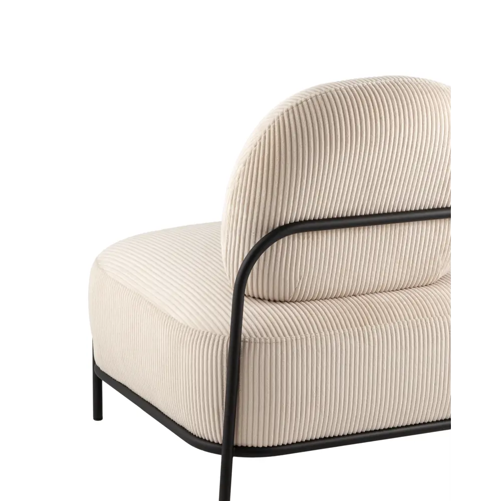 Фото 4 Кресло Stool group Стоун 71x78x68 см велюр цвет молочный Фото 4 Кресло Stool group Стоун 71x78x68 см велюр цвет молочный