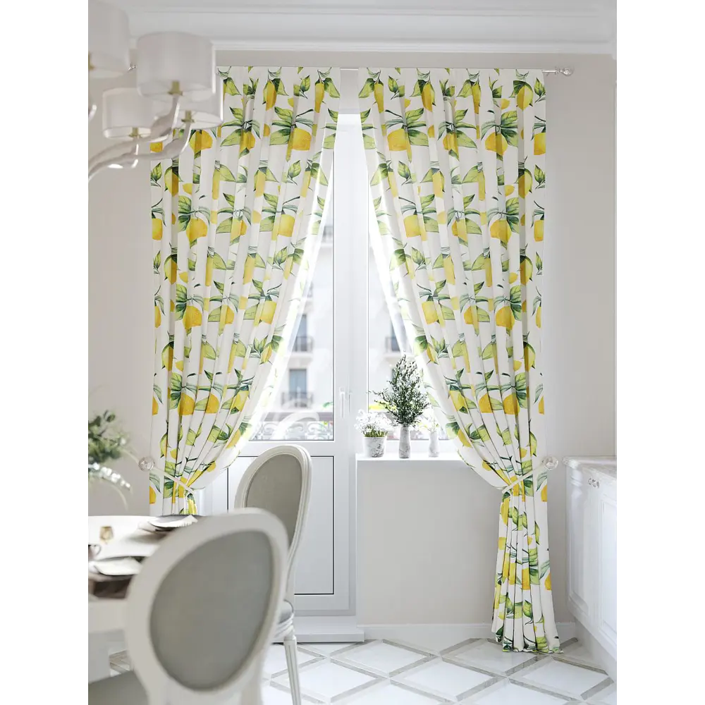 Фото 2 Комплект штор на шторной ленте AT Home Ламиронс 150x280 см цвет белый Фото 2 Комплект штор на шторной ленте AT Home Ламиронс 150x280 см цвет белый
