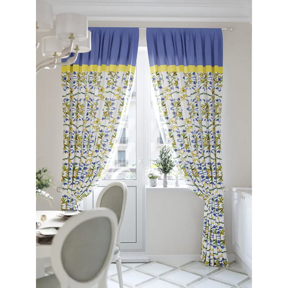 Фото 2 Комплект штор на шторной ленте AT Home Климброн 150x280 см цвет белый Фото 2 Комплект штор на шторной ленте AT Home Климброн 150x280 см цвет белый