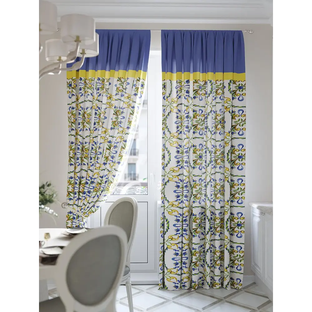 Фото 4 Комплект штор на шторной ленте AT Home Климброн 150x280 см цвет белый Фото 4 Комплект штор на шторной ленте AT Home Климброн 150x280 см цвет белый
