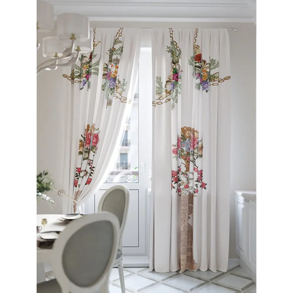 Фото 4 Комплект штор на шторной ленте AT Home Ролгинс 150x280 см цвет бежевый Фото 4 Комплект штор на шторной ленте AT Home Ролгинс 150x280 см цвет бежевый