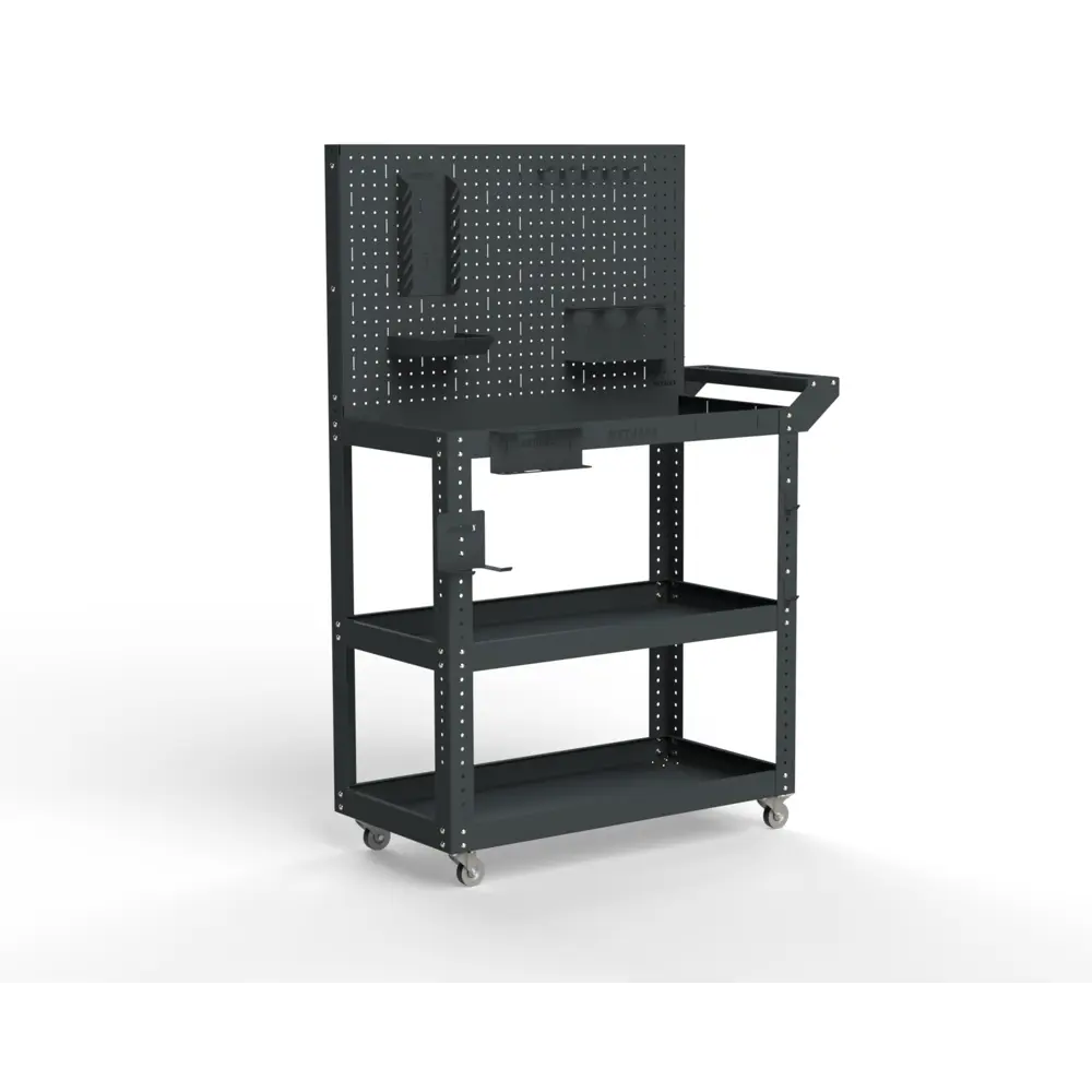Фото 2 Тележка инструментальная Metalex 118285 Тип 4 800x350x700 мм 3 полки Фото 2 Тележка инструментальная Metalex 118285 Тип 4 800x350x700 мм 3 полки