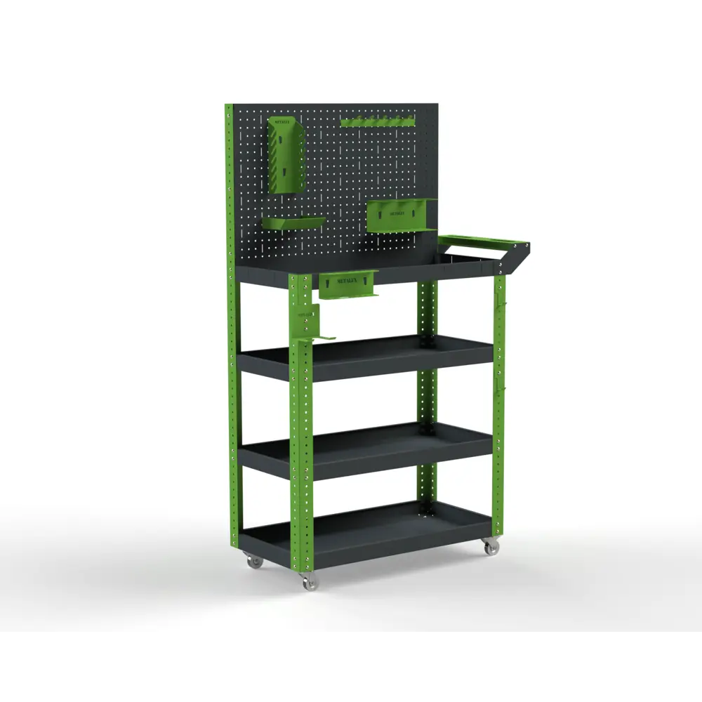 Фото 5 Тележка инструментальная Metalex 118318 Тип 4 950x450x900 мм 4 полки Фото 5 Тележка инструментальная Metalex 118318 Тип 4 950x450x900 мм 4 полки