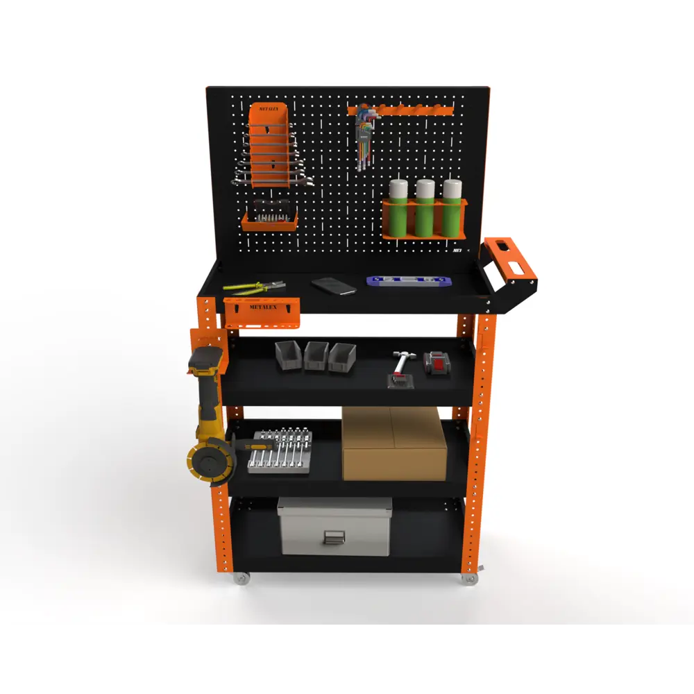 Фото 3 Тележка инструментальная Metalex 118319 Тип 4 950x400x700 мм 4 полки Фото 3 Тележка инструментальная Metalex 118319 Тип 4 950x400x700 мм 4 полки