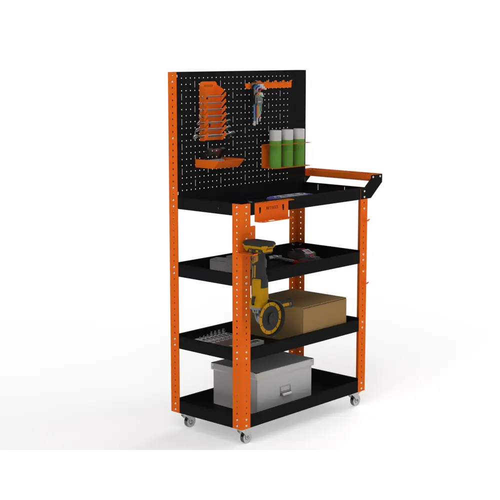 Фото 3 Тележка инструментальная Metalex 118320 Тип 4 950x400x800 мм 4 полки Фото 3 Тележка инструментальная Metalex 118320 Тип 4 950x400x800 мм 4 полки