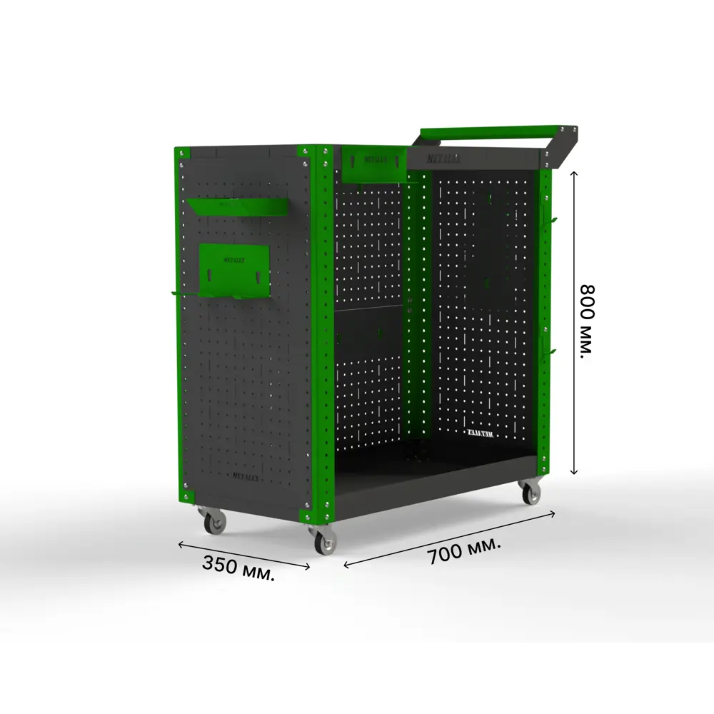 Фото 2 Тележка инструментальная Metalex 118338 Тип 3 800x350x800 мм 2 полки Фото 2 Тележка инструментальная Metalex 118338 Тип 3 800x350x800 мм 2 полки