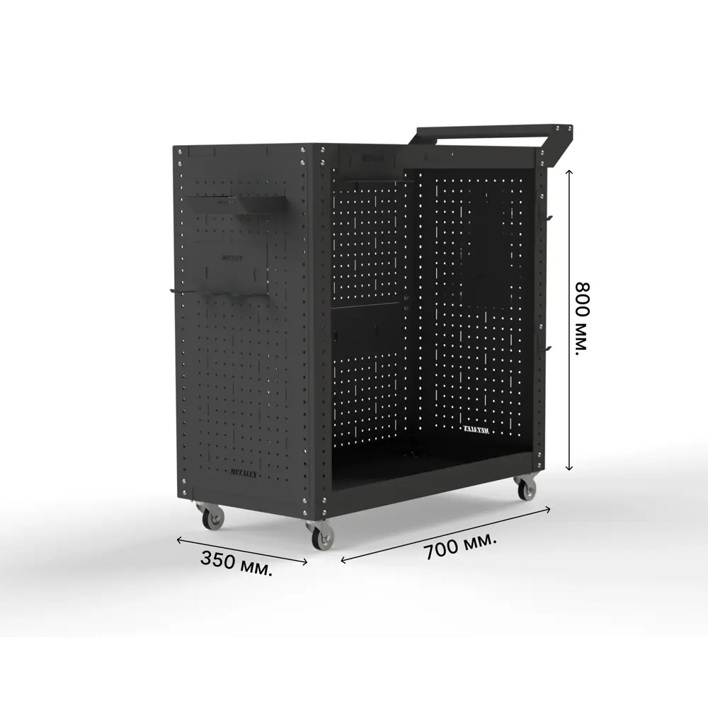 Фото 3 Тележка инструментальная Metalex 118355 Тип 3 800x400x700 мм 2 полки Фото 3 Тележка инструментальная Metalex 118355 Тип 3 800x400x700 мм 2 полки