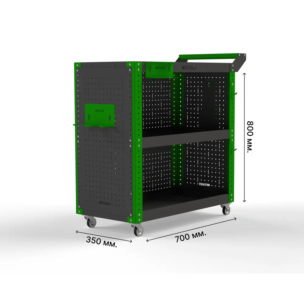 Фото 3 Тележка инструментальная Metalex 118375 Тип 3 800x450x800 мм 3 полки Фото 3 Тележка инструментальная Metalex 118375 Тип 3 800x450x800 мм 3 полки