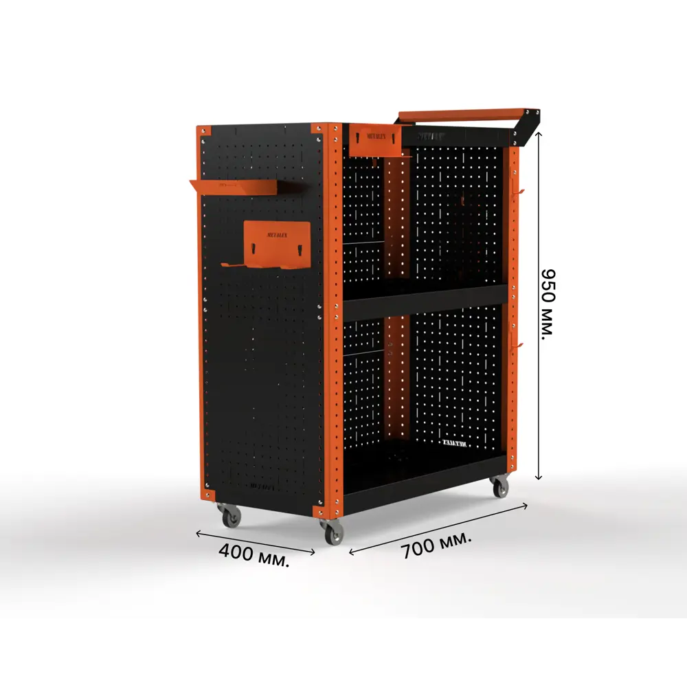 Фото 3 Тележка инструментальная Metalex 118396 Тип 3 950x450x900 мм 3 полки Фото 3 Тележка инструментальная Metalex 118396 Тип 3 950x450x900 мм 3 полки