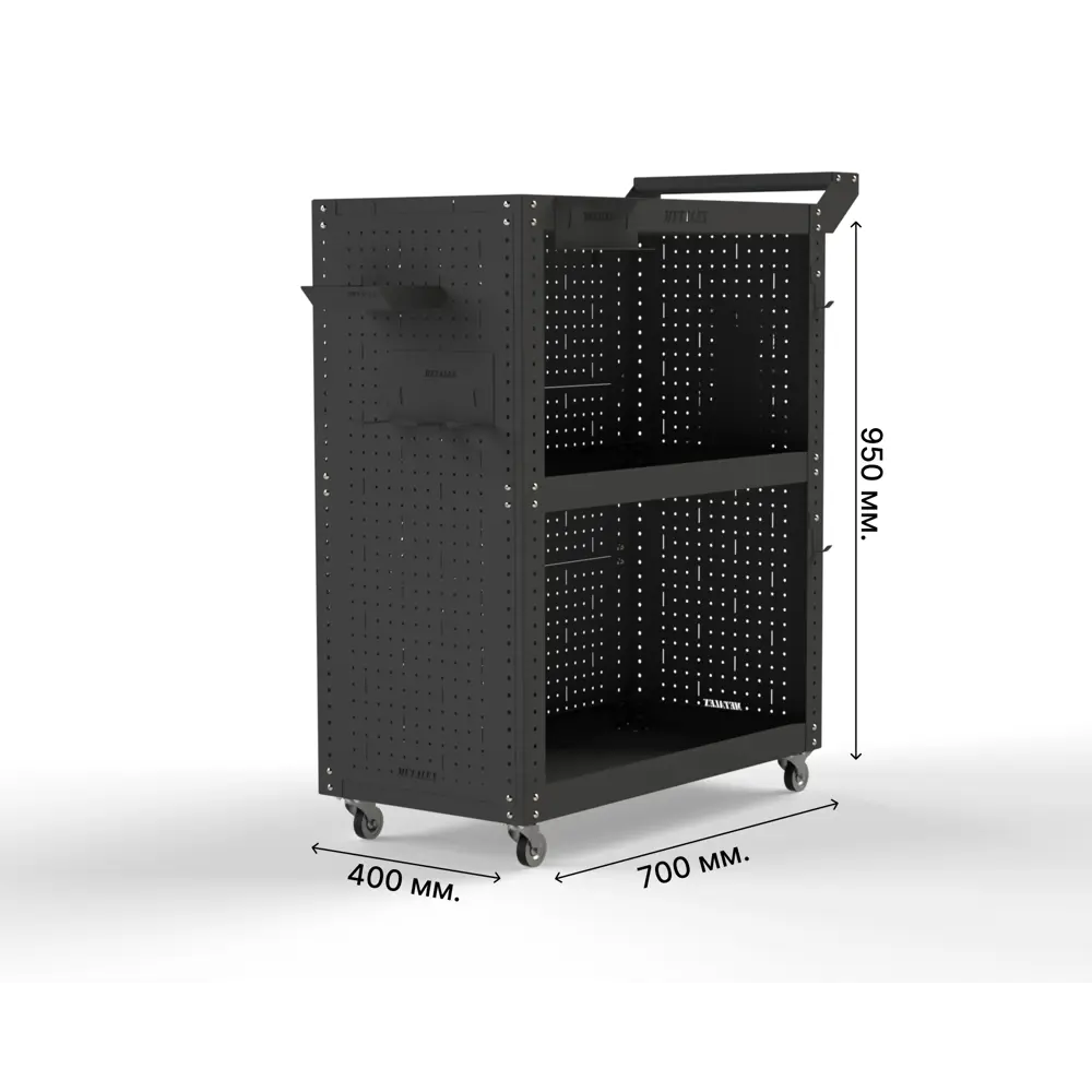 Фото Тележка инструментальная Metalex 118405 Тип 3 950x400x700 мм 3 полки Фото Тележка инструментальная Metalex 118405 Тип 3 950x400x700 мм 3 полки