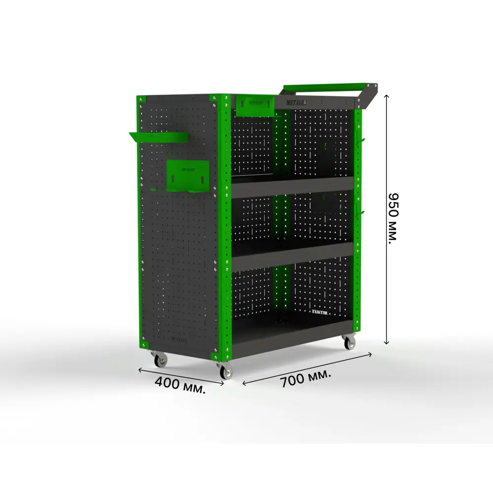 Фото 2 Тележка инструментальная Metalex 118429 Тип 3 950x450x800 мм 4 полки Фото 2 Тележка инструментальная Metalex 118429 Тип 3 950x450x800 мм 4 полки