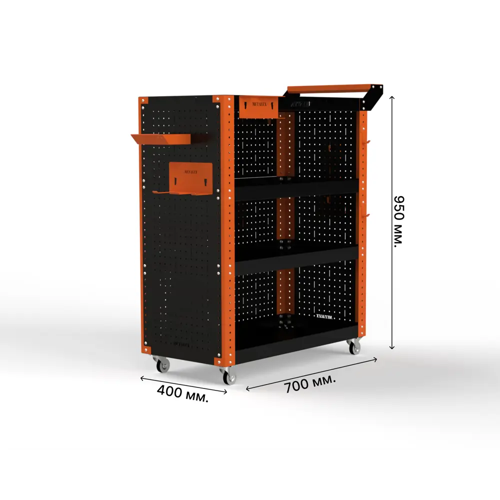 Фото 2 Тележка инструментальная Metalex 118435 Тип 3 950x450x800 мм 4 полки Фото 2 Тележка инструментальная Metalex 118435 Тип 3 950x450x800 мм 4 полки