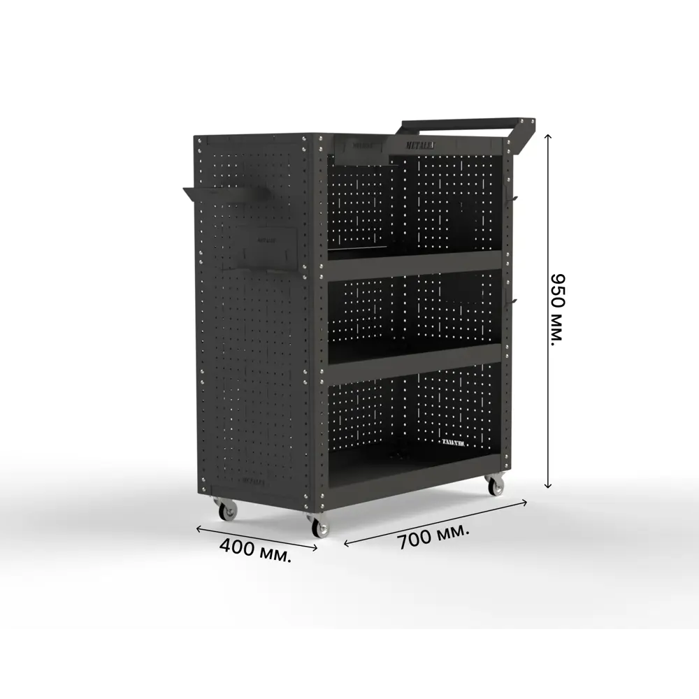 Фото 3 Тележка инструментальная Metalex 118439 Тип 3 950x400x900 мм 4 полки Фото 3 Тележка инструментальная Metalex 118439 Тип 3 950x400x900 мм 4 полки