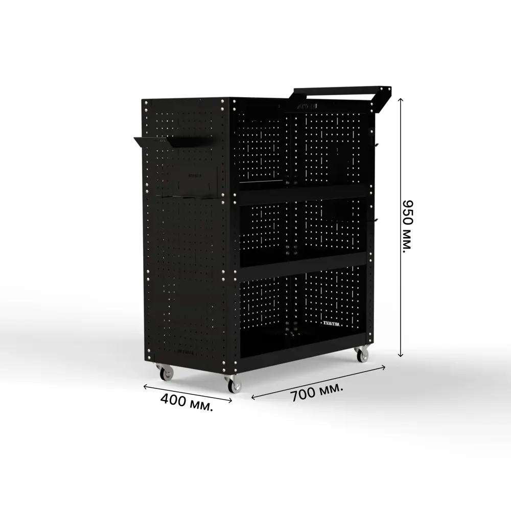 Фото 3 Тележка инструментальная Metalex 118445 Тип 3 950x400x900 мм 4 полки Фото 3 Тележка инструментальная Metalex 118445 Тип 3 950x400x900 мм 4 полки