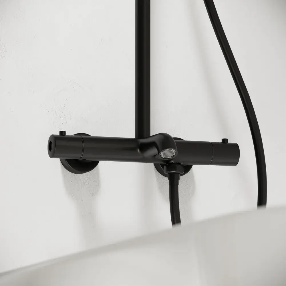 Фото 4 Душевая стойка Sancos SC3001LMB 5 режимная цвет черный матовый