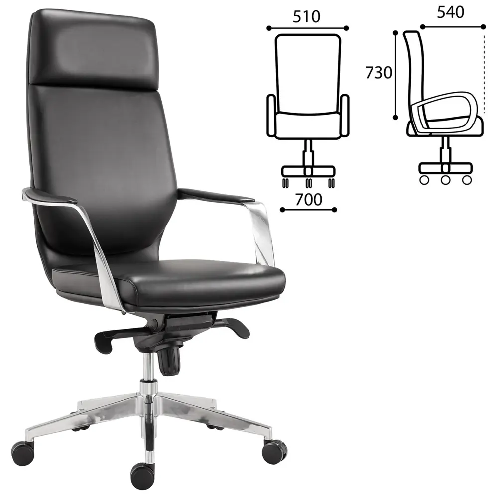 Фото 5 Офисное кресло Brabix Premium Resonance EX-755 66x125x54 см эко кожа цвет черный Фото 5 Офисное кресло Brabix Premium Resonance EX-755 66x125x54 см эко кожа цвет черный